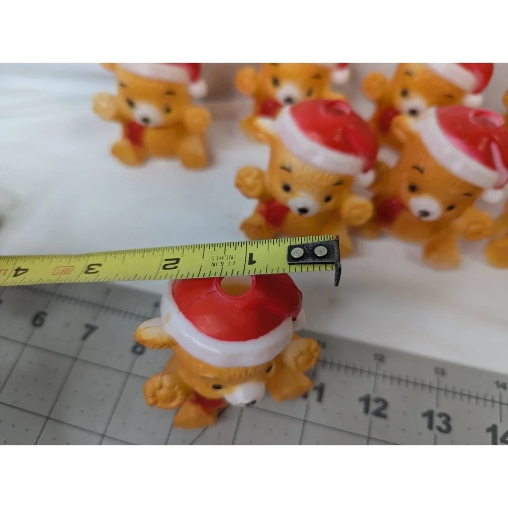 Christmas Teddy Bear String Light Covers Plastic Lot of‎ 10
